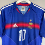 Shop 2004/06 FRANCE ZIDANE #10 HOME SHIRT (M) ADIDAS, classic football shirts, vintage football shirts & retro soccer jerseys at Cult Kits