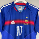Shop 2004/06 FRANCE ZIDANE #10 HOME SHIRT (M) ADIDAS, classic football shirts, vintage football shirts & retro soccer jerseys at Cult Kits
