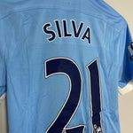 Shop 2015/16 MANCHESTER CITY SILVA #21 *MATCH ISSUE + SIGNED* HOME SHIRT (M) NIKE, classic football shirts, vintage football shirts & retro soccer jerseys at Cult Kits