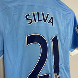 Shop 2015/16 MANCHESTER CITY SILVA #21 *MATCH ISSUE + SIGNED* HOME SHIRT (M) NIKE, classic football shirts, vintage football shirts & retro soccer jerseys at Cult Kits