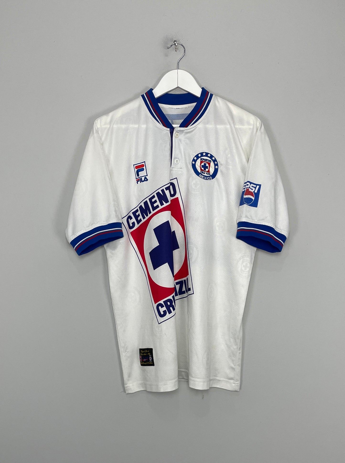 1999/00 CRUZ AZUL C.SAUCEDO #27 AWAY SHIRT (L) FILA