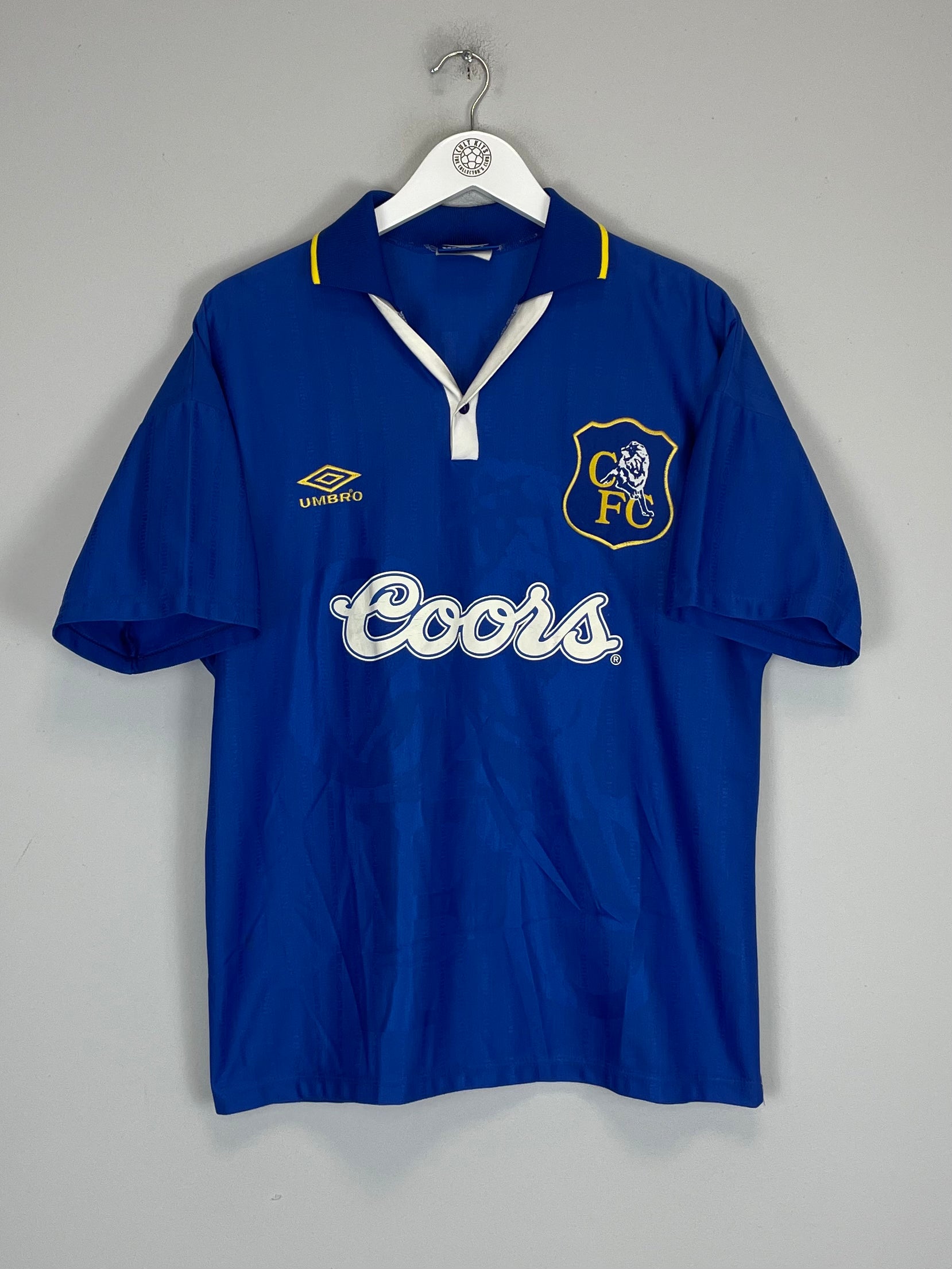 Shop 1995/97 CHELSEA GULLIT #10 HOME SHIRT (M) UMBRO, classic football shirts, vintage football shirts & retro soccer jerseys at Cult Kits