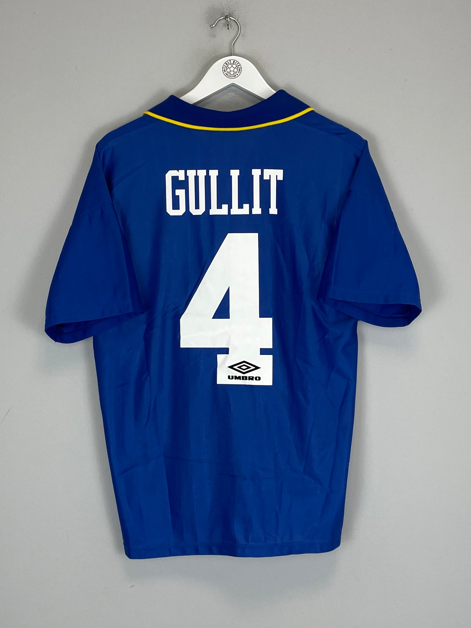 Shop 1995/97 CHELSEA GULLIT #10 HOME SHIRT (M) UMBRO, classic football shirts, vintage football shirts & retro soccer jerseys at Cult Kits
