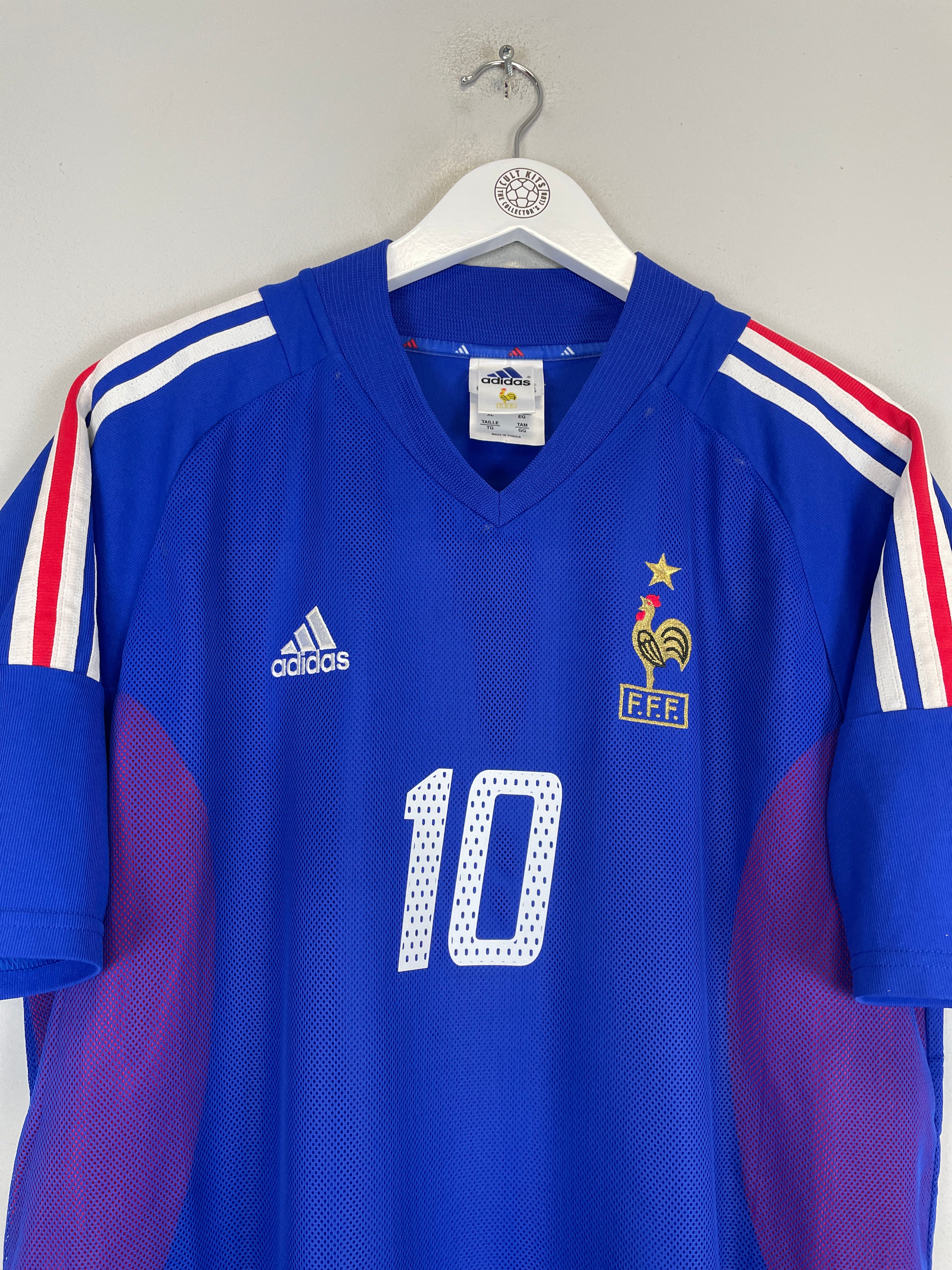 Shop 2002/04 FRANCE ZIDANE #10 HOME SHIRT (XL) ADIDAS, classic football shirts, vintage football shirts & retro soccer jerseys at Cult Kits