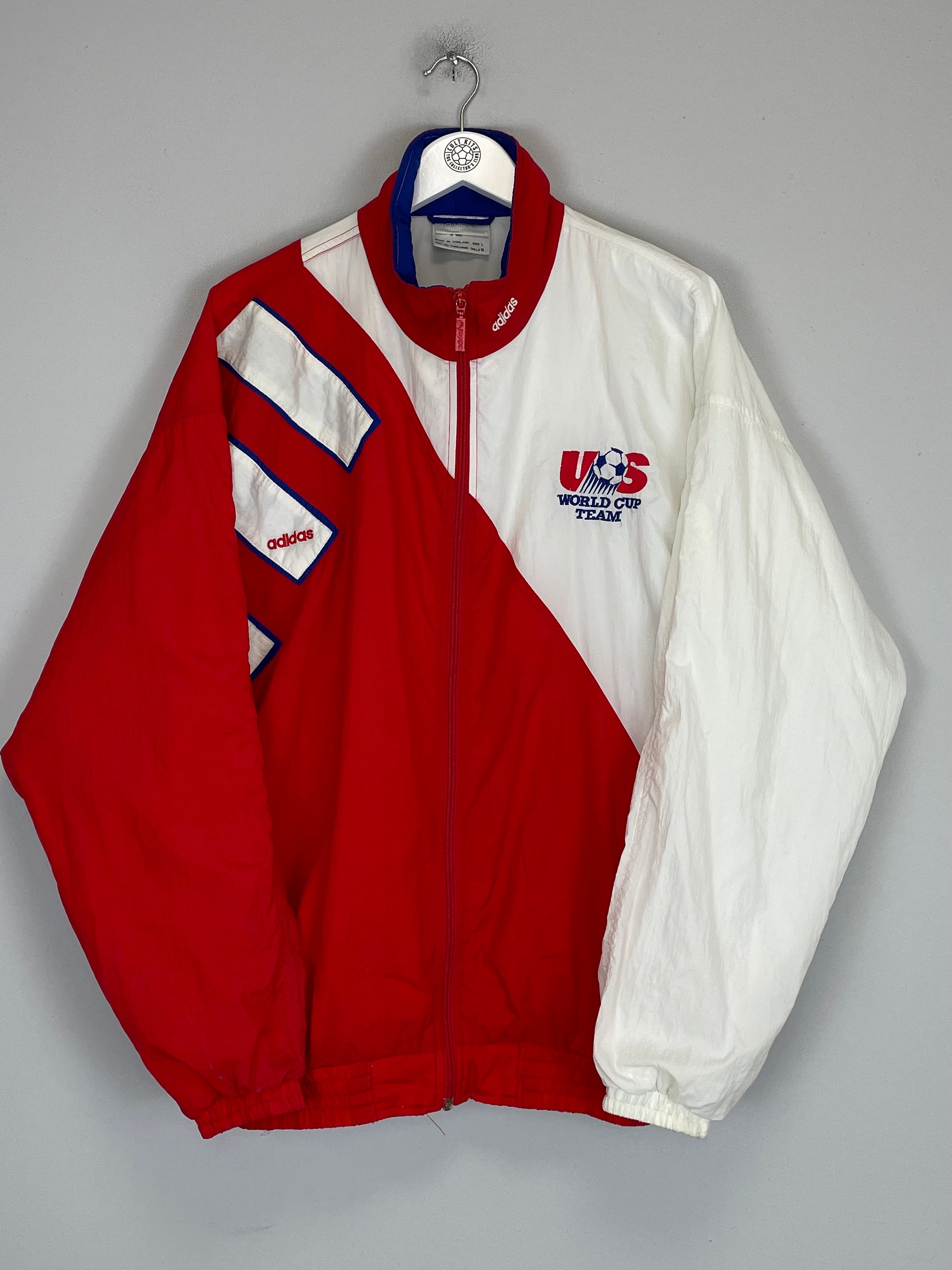 Shop 1992/94 USA TRACK JACKET (L) ADIDAS, classic football shirts, vintage football shirts & retro soccer jerseys at Cult Kits