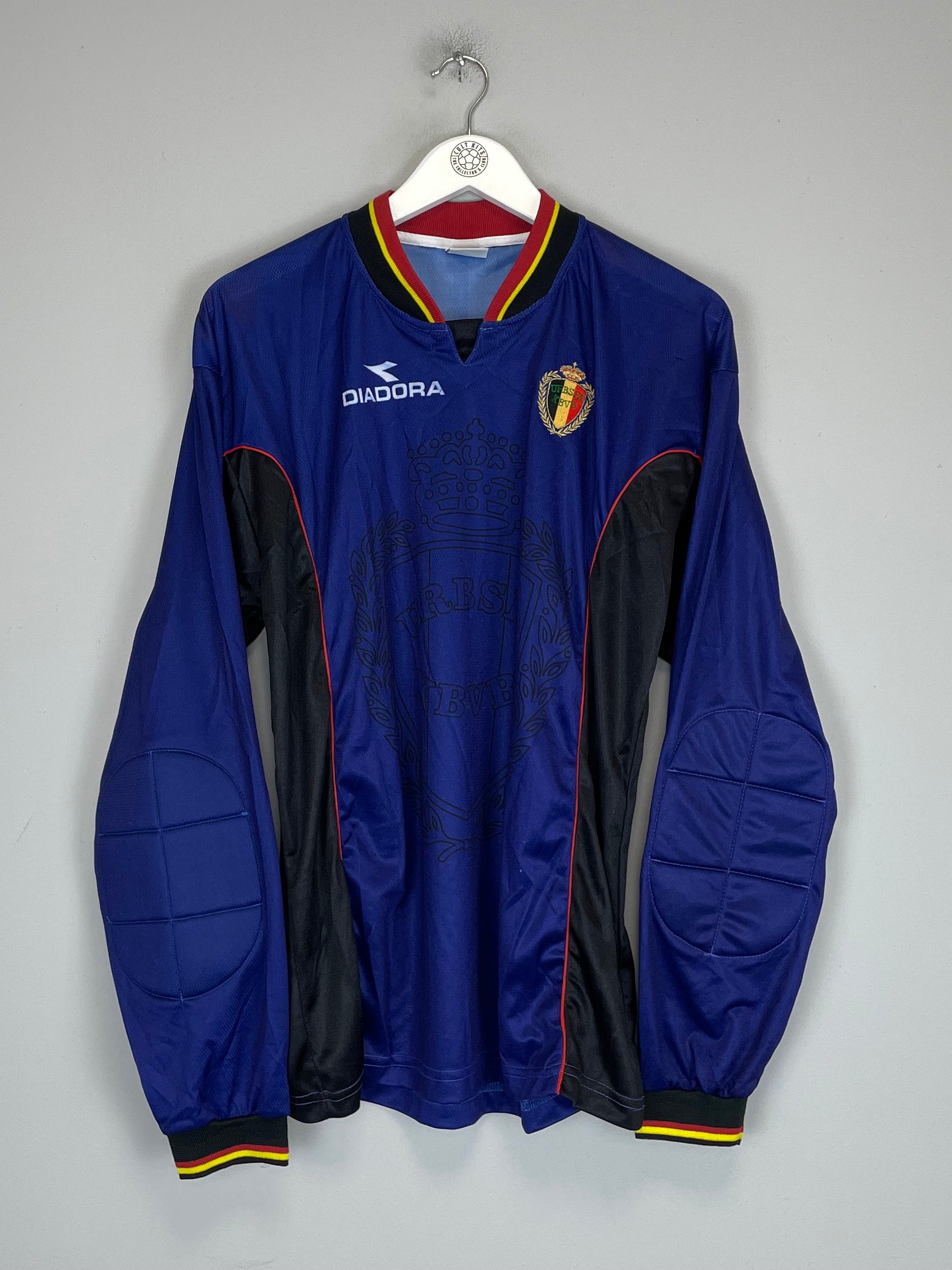 Shop 1998/99 BELGIUM GK SHIRT (M) DIADORA, classic football shirts, vintage football shirts & retro soccer jerseys at Cult Kits