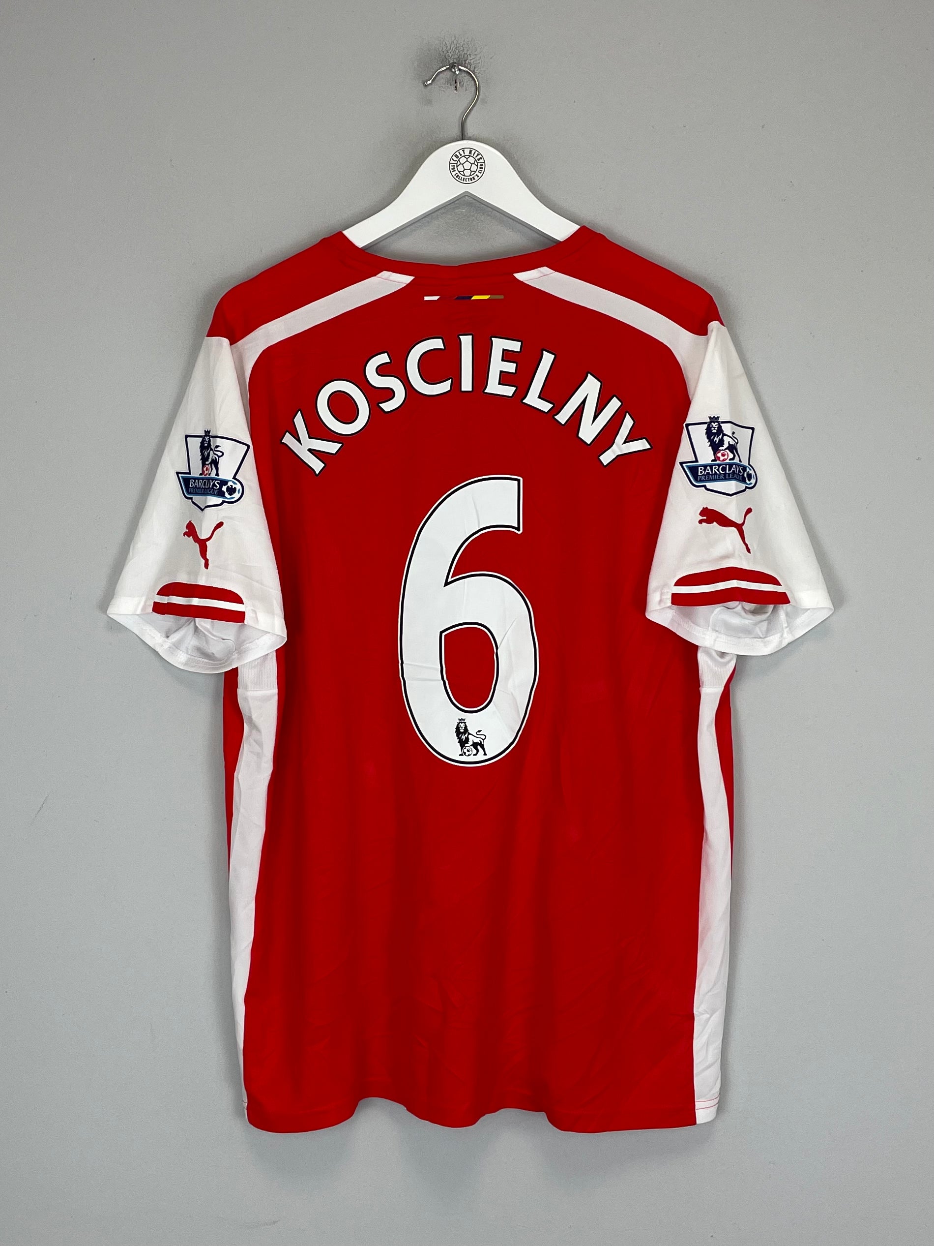 Shop 2014/15 ARSENAL KOSCIELNY #6 HOME SHIRT (XL) PUMA, classic football shirts, vintage football shirts & retro soccer jerseys at Cult Kits