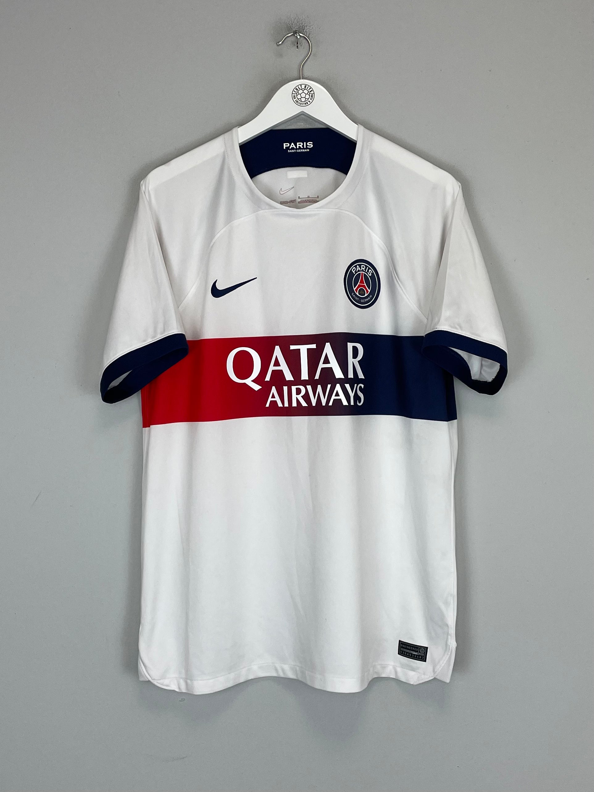 Shop 2023/24 PSG AWAY SHIRT (L) NIKE, classic football shirts, vintage football shirts & retro soccer jerseys at Cult Kits