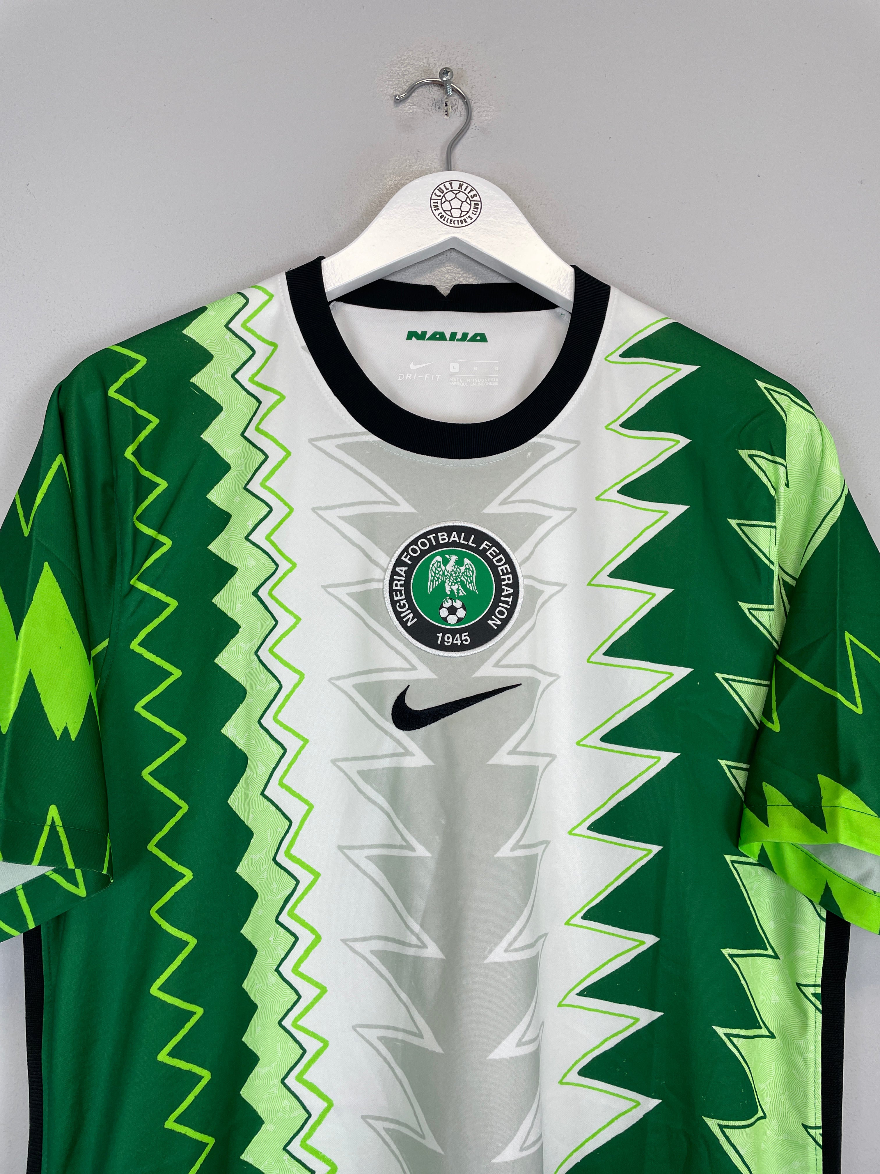 Shop 2020/21 NIGERIA HOME SHIRT (L) NIKE, classic football shirts, vintage football shirts & retro soccer jerseys at Cult Kits