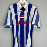 Shop 1993/95 SHEFFIELD WEDNESDAY *SIGNED* BNWT HOME SHIRT (M) PUMA, classic football shirts, vintage football shirts & retro soccer jerseys at Cult Kits