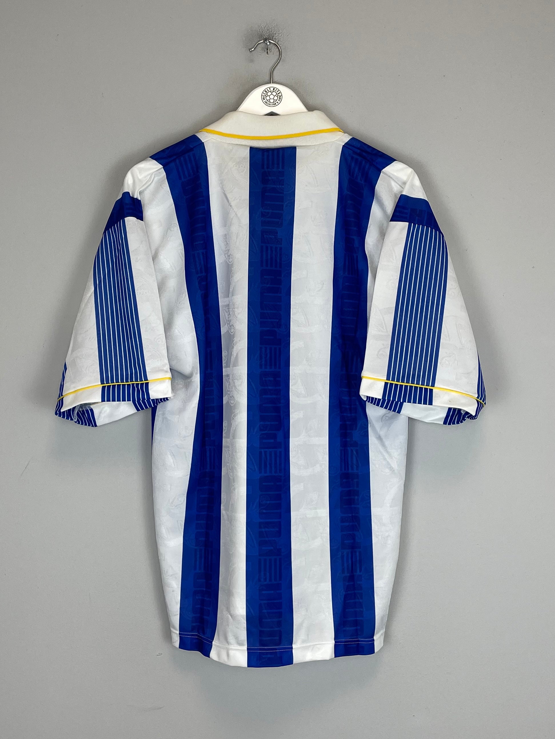 Shop 1993/95 SHEFFIELD WEDNESDAY *SIGNED* BNWT HOME SHIRT (M) PUMA, classic football shirts, vintage football shirts & retro soccer jerseys at Cult Kits