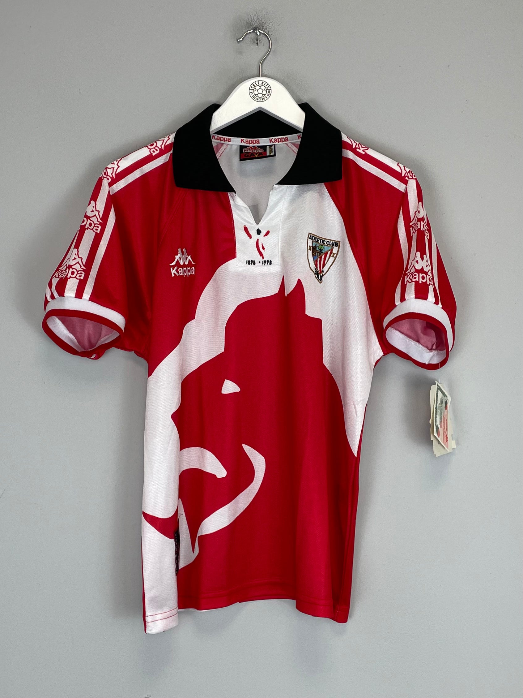 Shop 1997/98 ATHLETIC BILBAO J.GUERRERO #6 *BNWT* CENTENARY HOME SHIRT (S) KELME, classic football shirts, vintage football shirts & retro soccer jerseys at Cult Kits