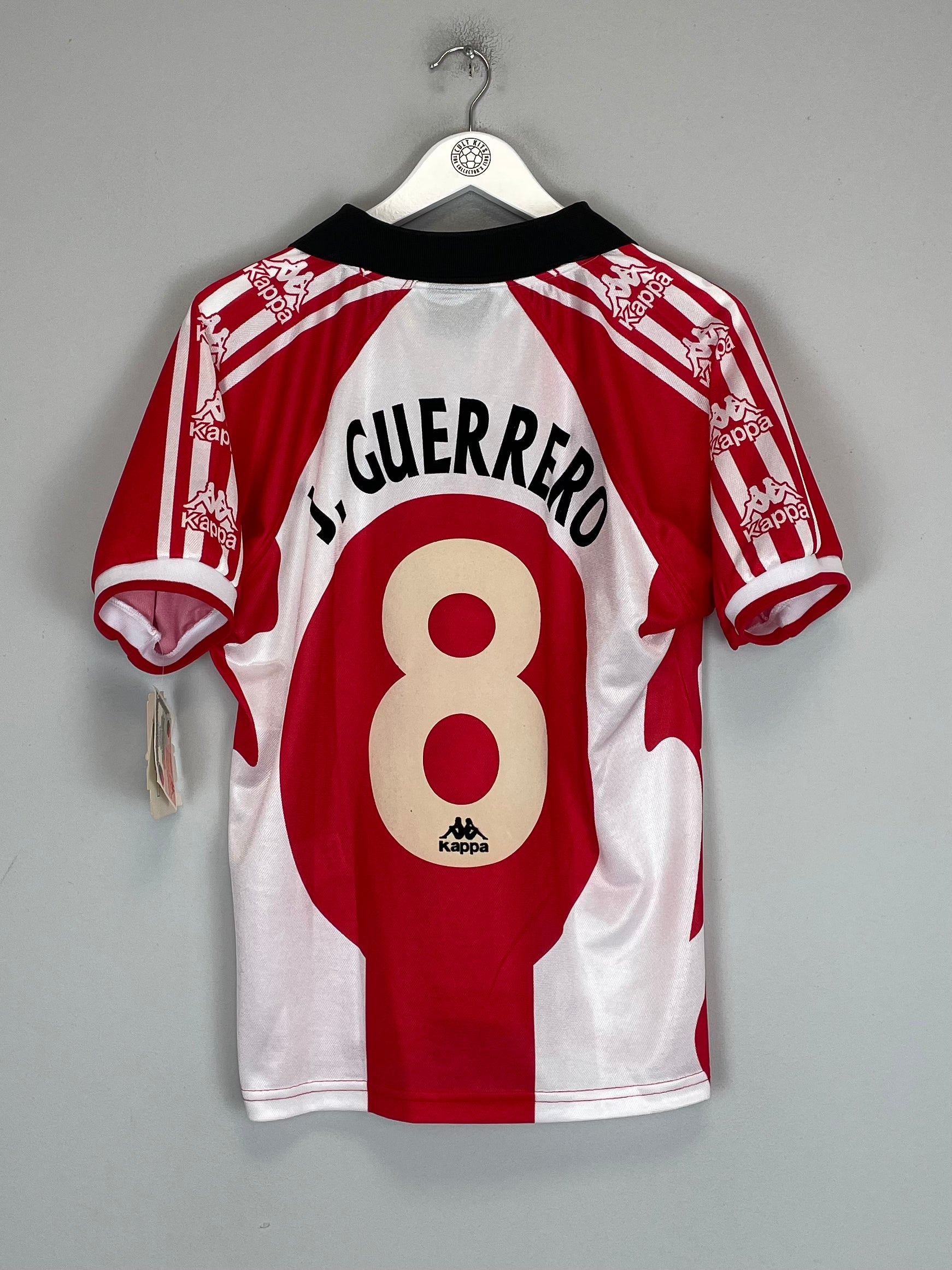Shop 1997/98 ATHLETIC BILBAO J.GUERRERO #6 *BNWT* CENTENARY HOME SHIRT (S) KELME, classic football shirts, vintage football shirts & retro soccer jerseys at Cult Kits
