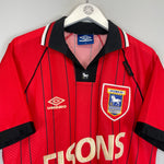 Shop 1993/95 IPSWICH TOWN AWAY SHIRT (M) UMBRO, classic football shirts, vintage football shirts & retro soccer jerseys at Cult Kits