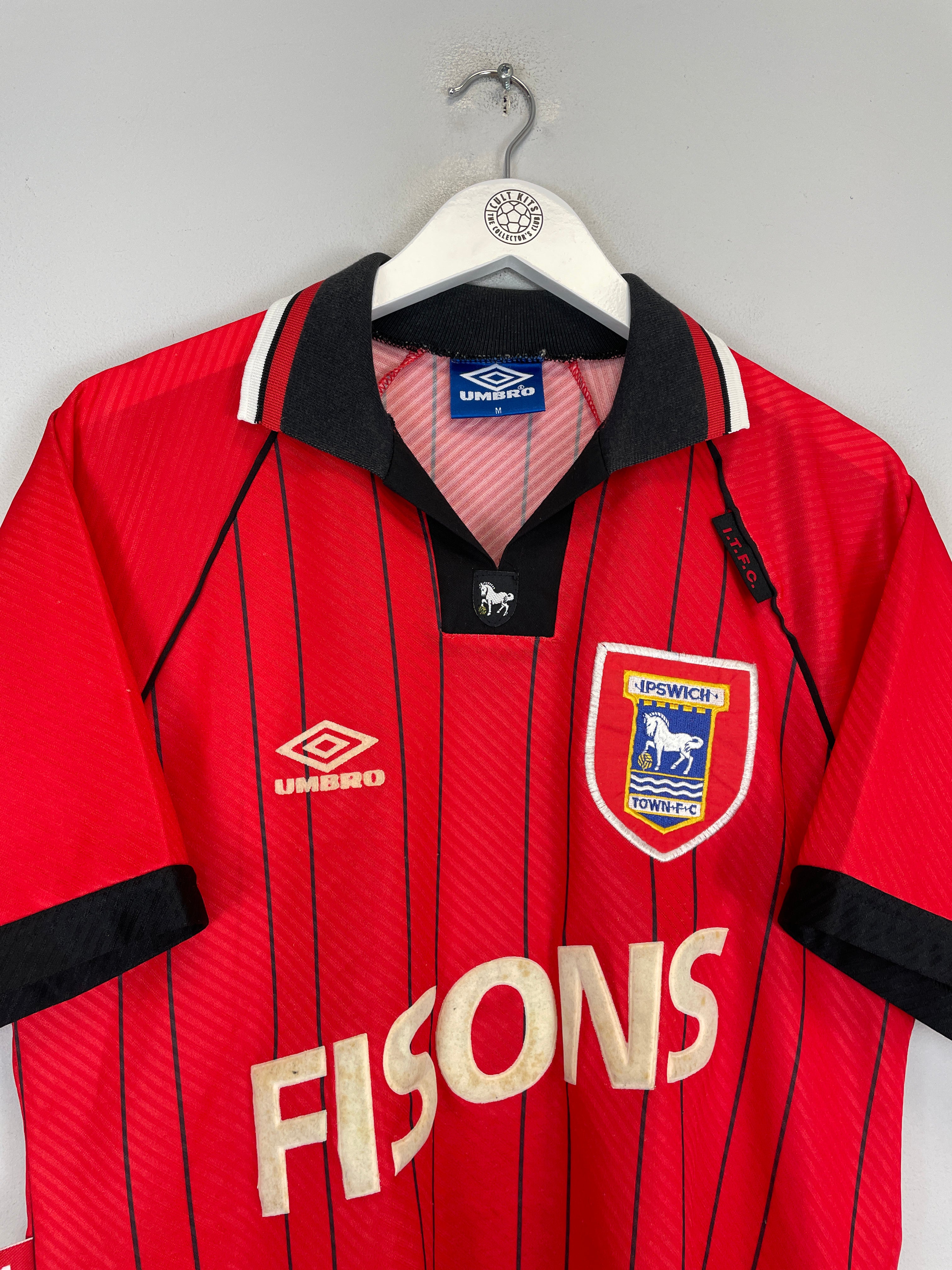 Shop 1993/95 IPSWICH TOWN AWAY SHIRT (M) UMBRO, classic football shirts, vintage football shirts & retro soccer jerseys at Cult Kits