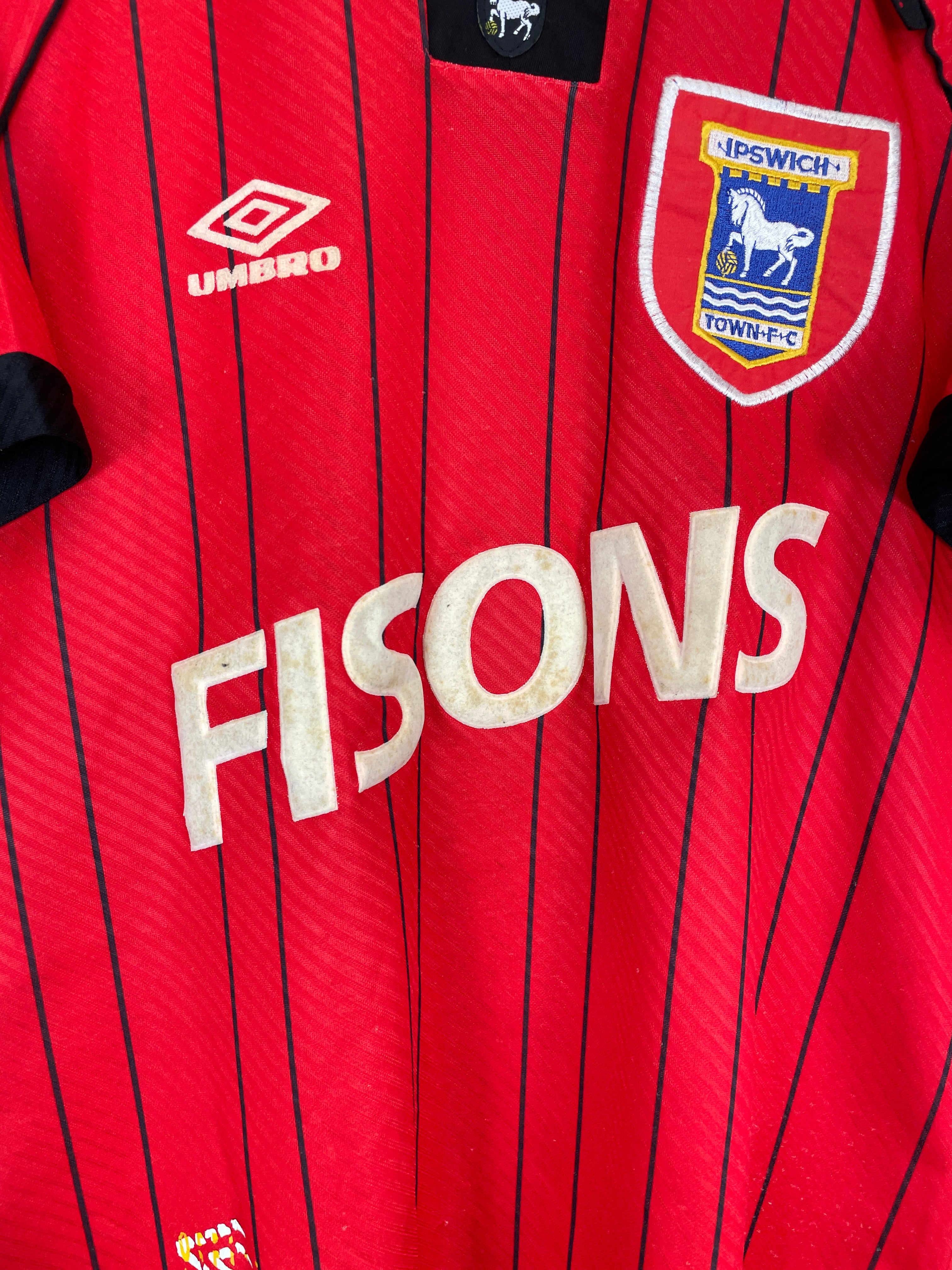 Shop 1993/95 IPSWICH TOWN AWAY SHIRT (M) UMBRO, classic football shirts, vintage football shirts & retro soccer jerseys at Cult Kits