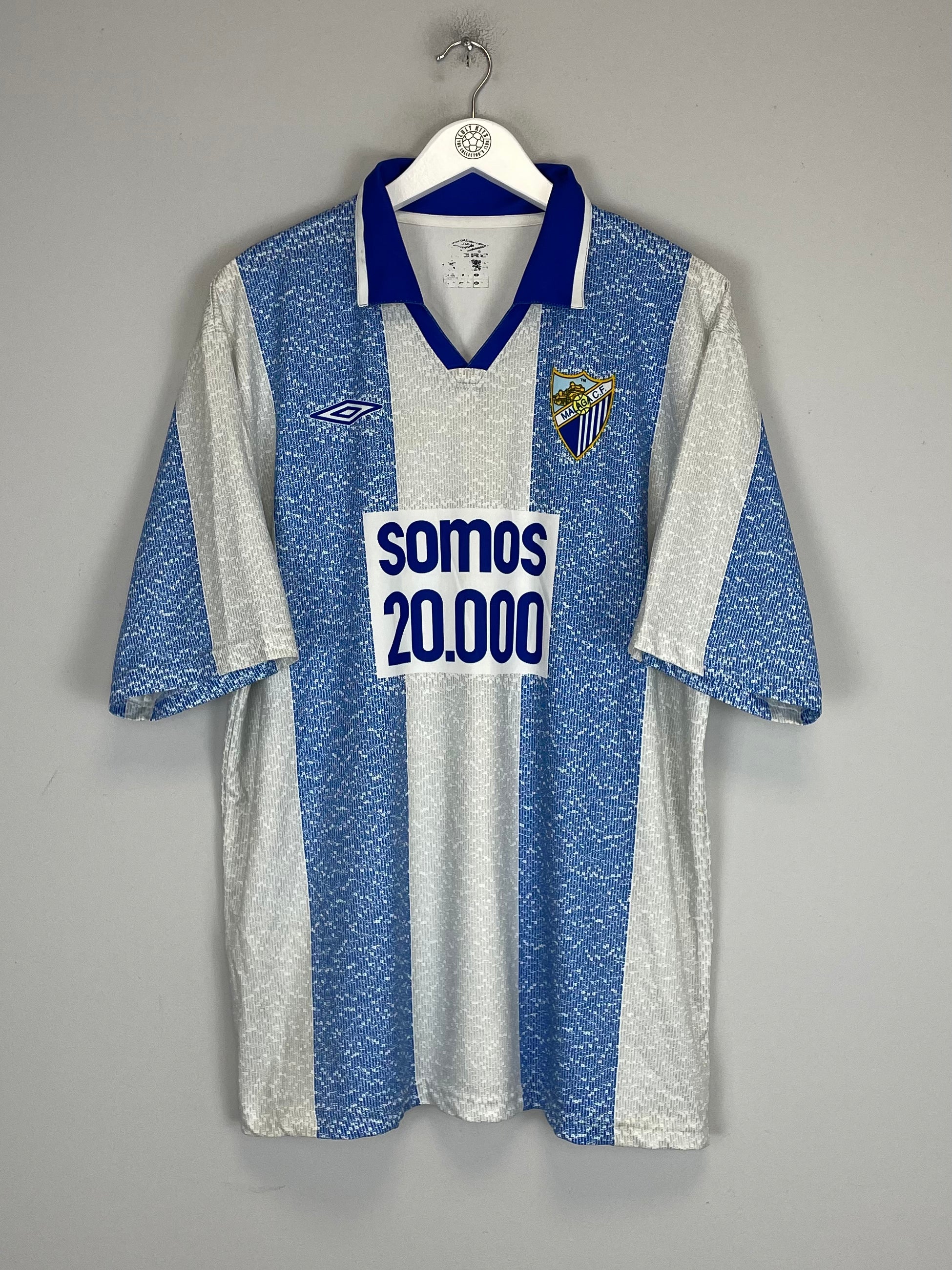 Shop 2004/05 MALAGA HOME SHIRT (XL) UMBRO, classic football shirts, vintage football shirts & retro soccer jerseys at Cult Kits