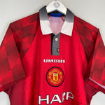 Shop 1996/98 MANCHESTER UNITED CANTONA #7 HOME SHIRT (L) UMBRO, classic football shirts, vintage football shirts & retro soccer jerseys at Cult Kits