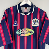 Shop 1996/97 BURY *CENTENARY* AWAY SHIRT (XL) LE COQ, classic football shirts, vintage football shirts & retro soccer jerseys at Cult Kits