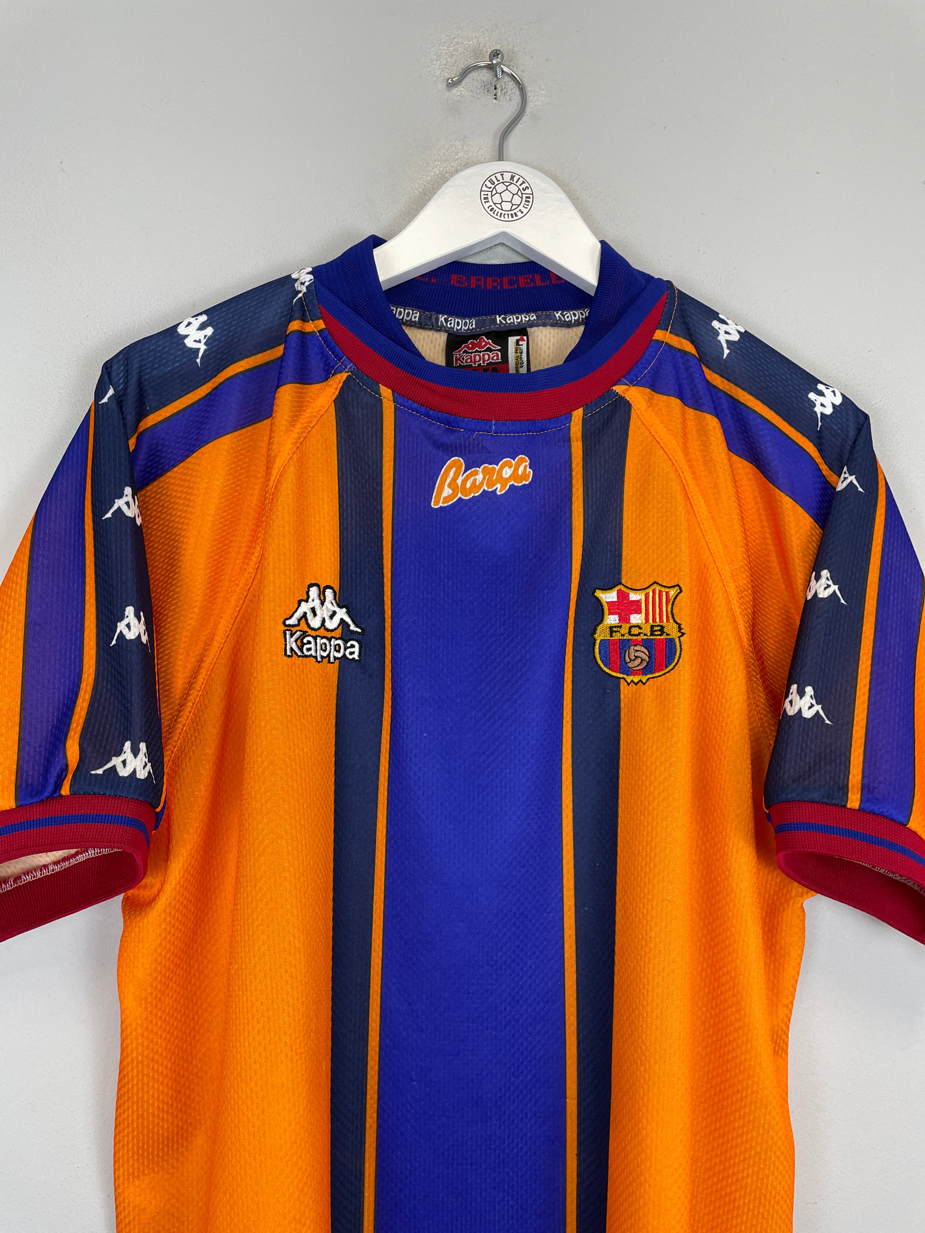 Shop 1997/98 BARCELONA AWAY SHIRT (L) KAPPA, classic football shirts, vintage football shirts & retro soccer jerseys at Cult Kits