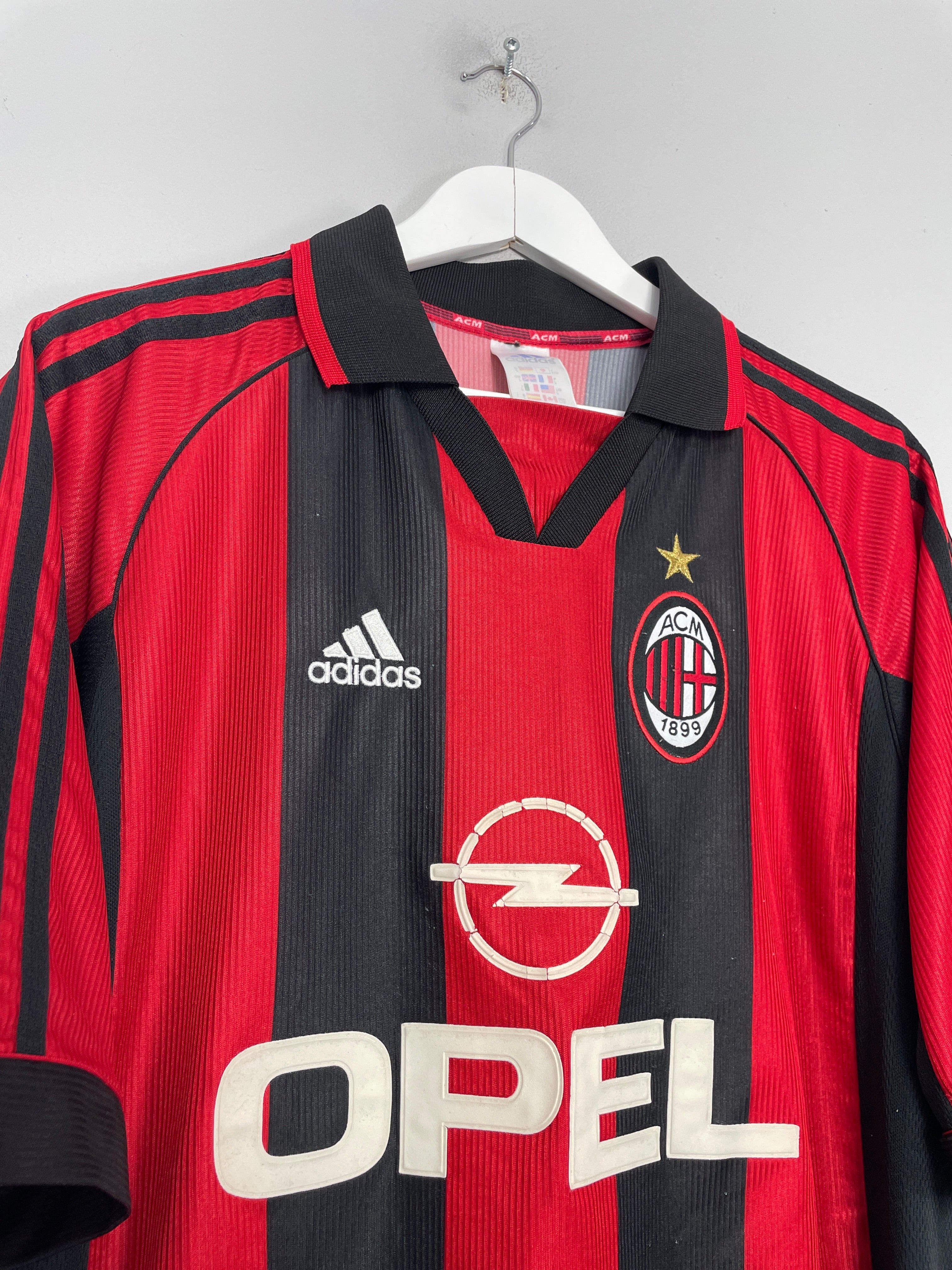 Shop 1998/99 AC MILAN MALDINI #3 HOME SHIRT (L) ADIDAS, classic football shirts, vintage football shirts & retro soccer jerseys at Cult Kits
