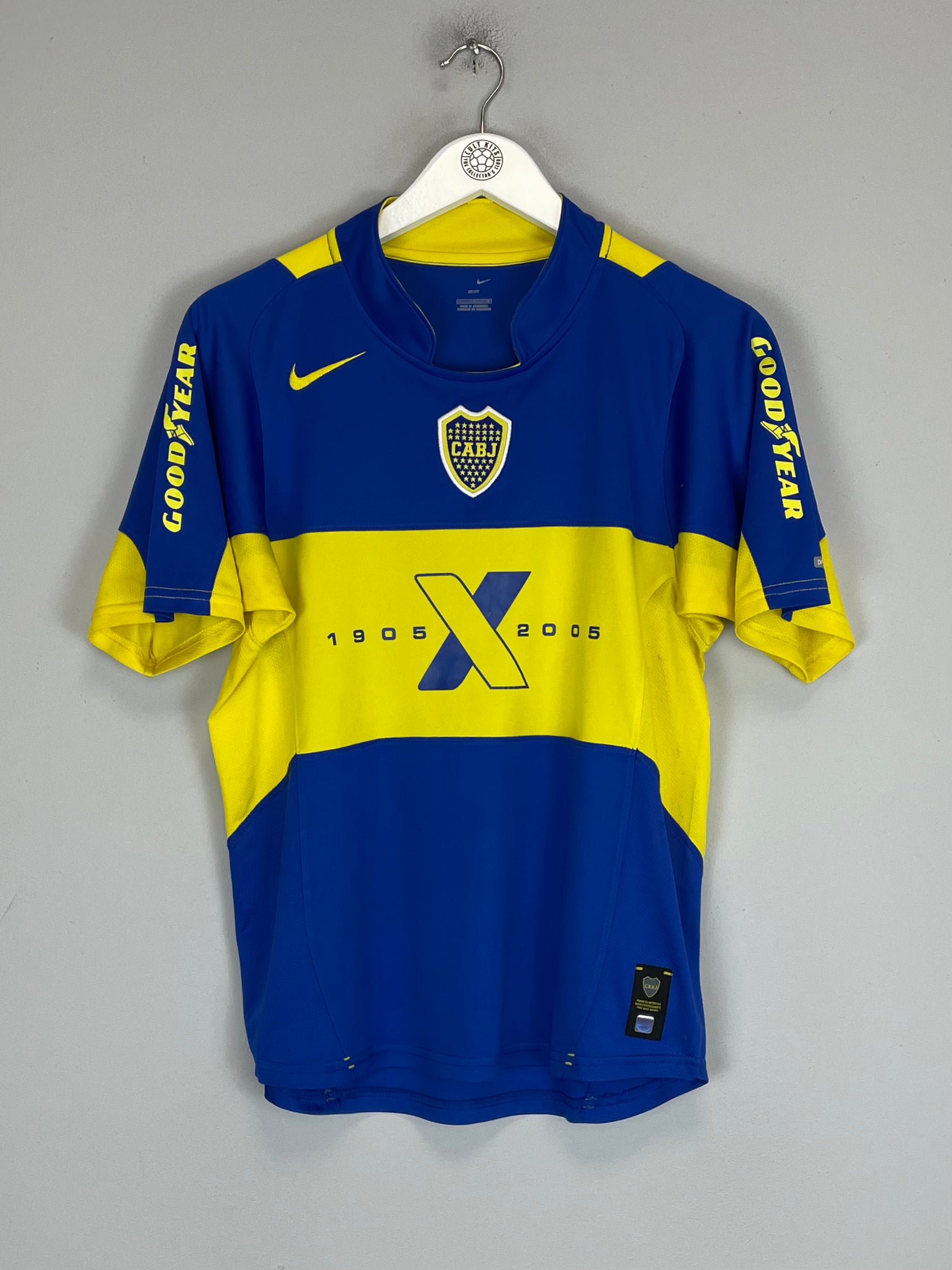 Shop 2005 BOCA JUNIORS *CENTENARY* HOME SHIRT (S) NIKE, classic football shirts, vintage football shirts & retro soccer jerseys at Cult Kits