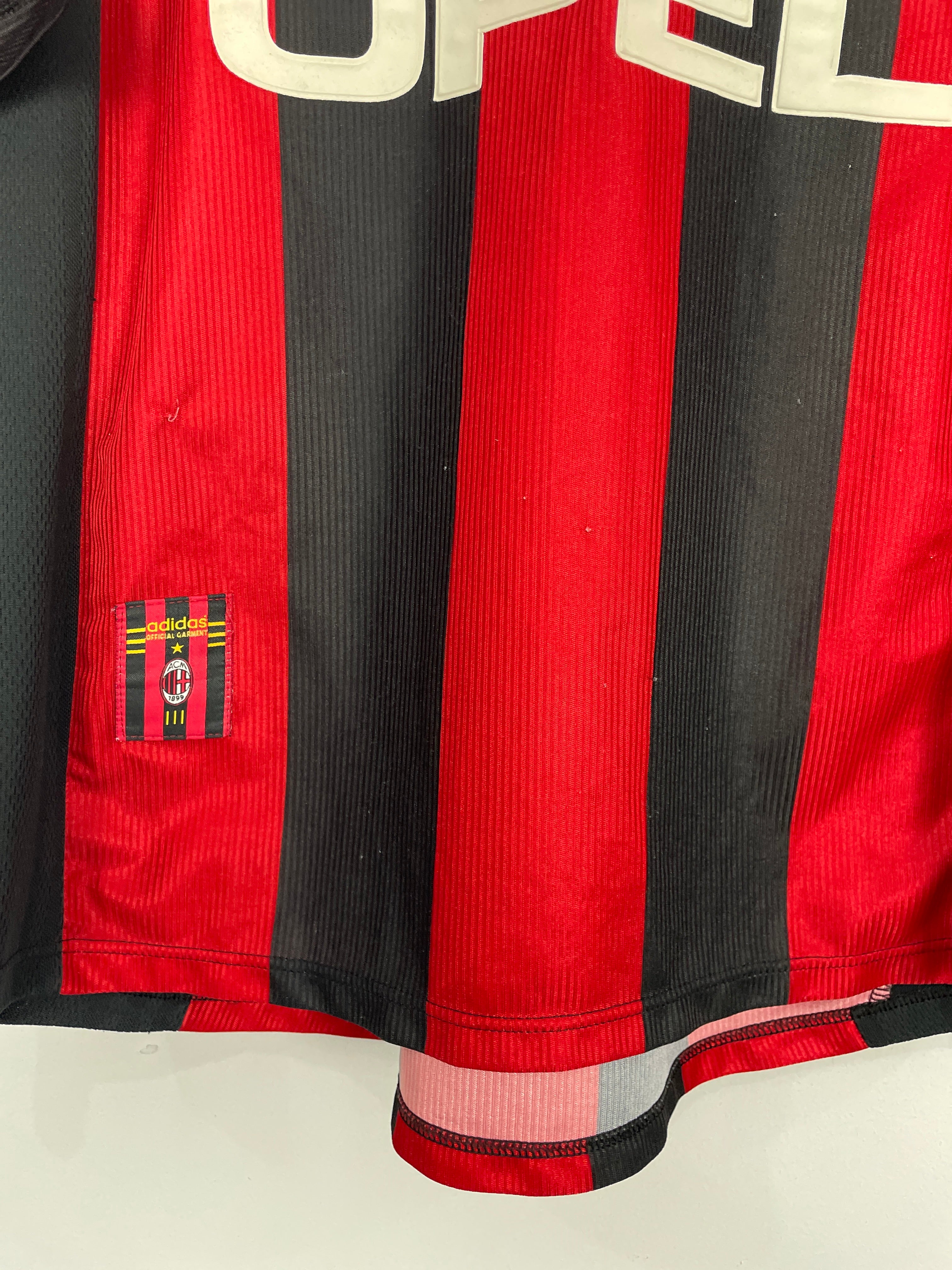 Shop 1998/99 AC MILAN MALDINI #3 HOME SHIRT (L) ADIDAS, classic football shirts, vintage football shirts & retro soccer jerseys at Cult Kits