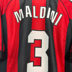 Shop 1998/99 AC MILAN MALDINI #3 HOME SHIRT (L) ADIDAS, classic football shirts, vintage football shirts & retro soccer jerseys at Cult Kits
