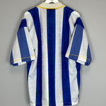 Shop 1993/95 SHEFFIELD WEDNESDAY *SIGNED* HOME SHIRT (XL) PUMA, classic football shirts, vintage football shirts & retro soccer jerseys at Cult Kits