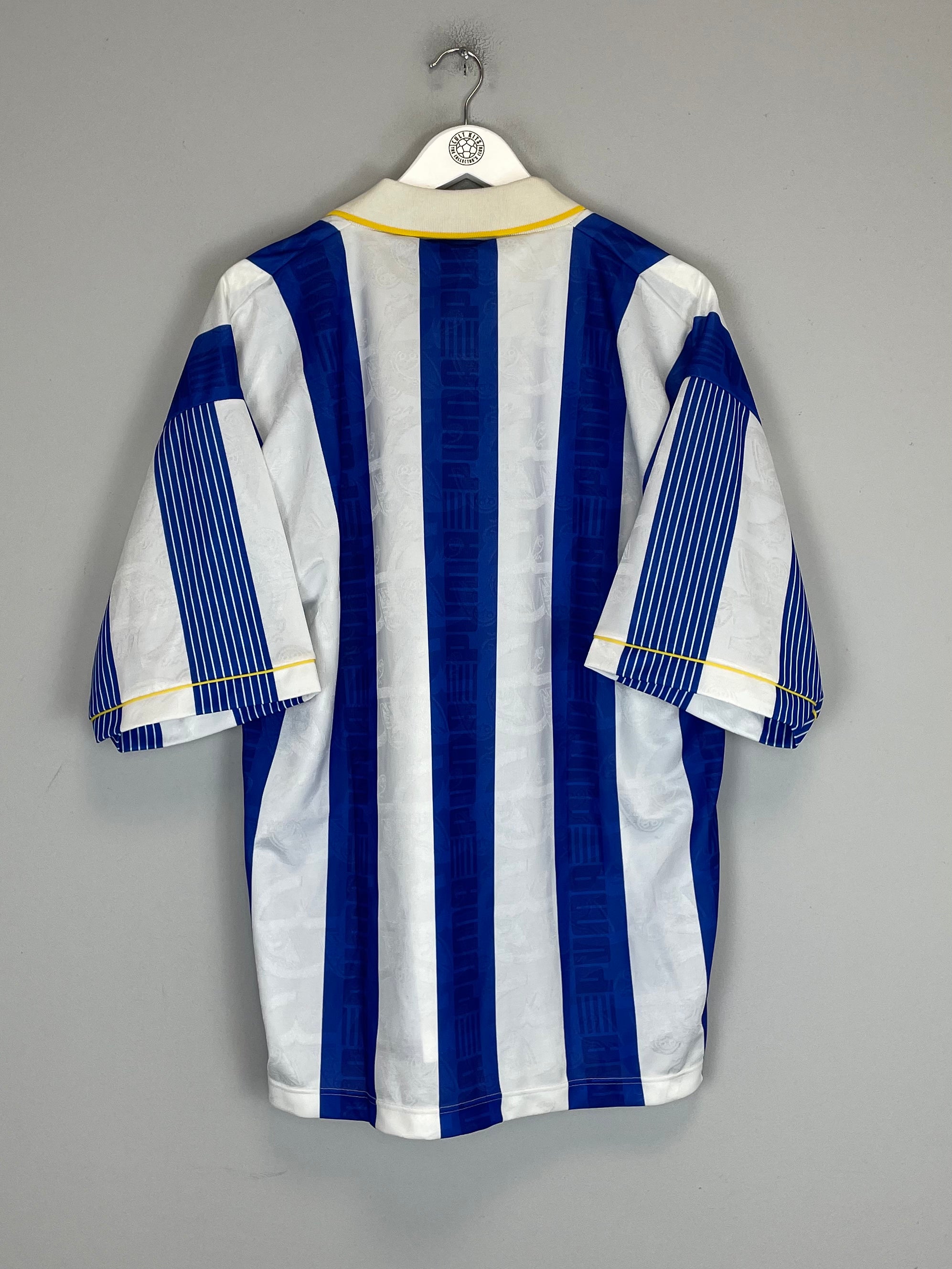 Shop 1993/95 SHEFFIELD WEDNESDAY *SIGNED* HOME SHIRT (XL) PUMA, classic football shirts, vintage football shirts & retro soccer jerseys at Cult Kits