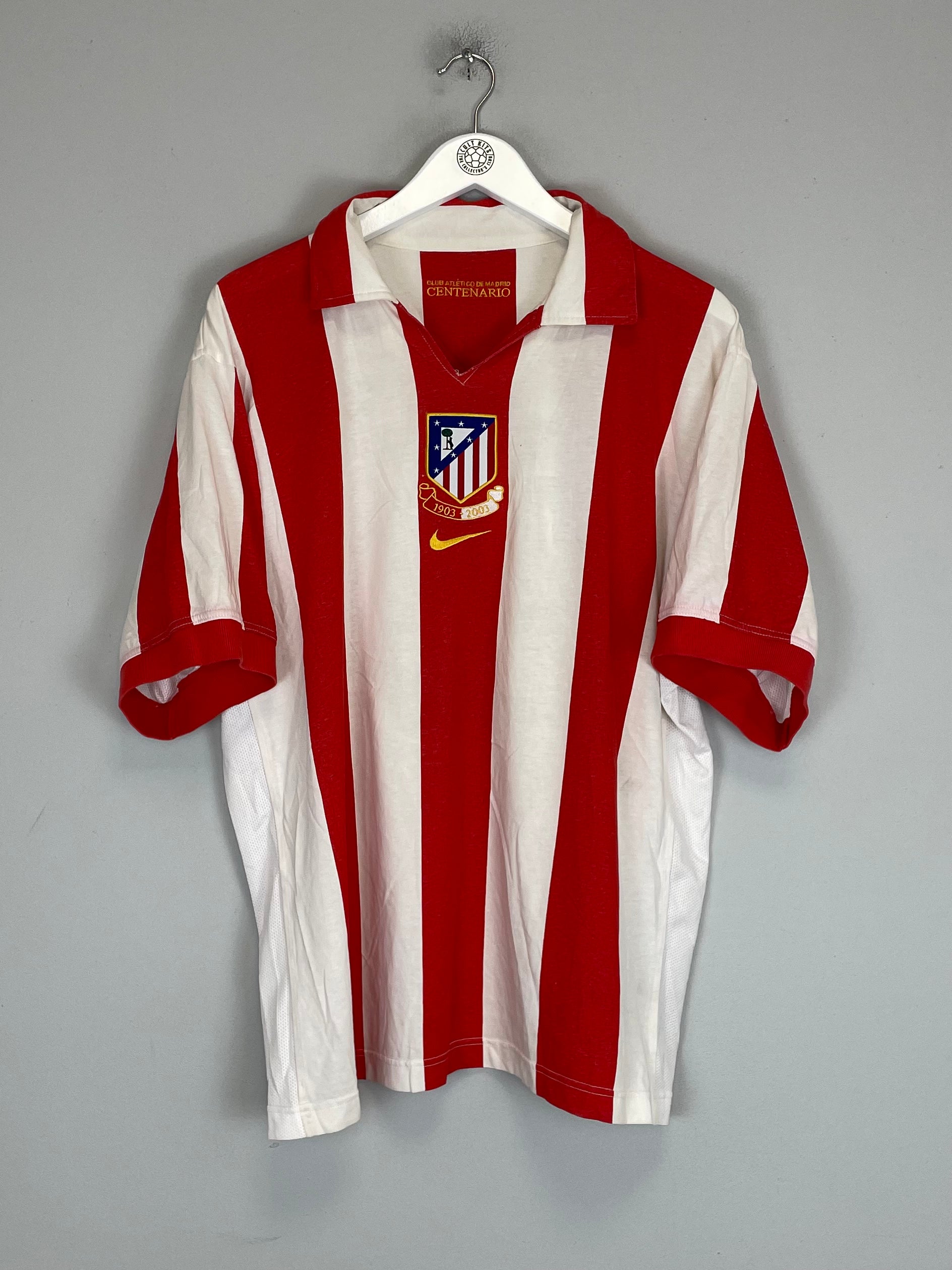 Shop 2003/04 ATLETICO MADRID LUIS GARCIA #21 HOME SHIRT (XL) NIKE, classic football shirts, vintage football shirts & retro soccer jerseys at Cult Kits