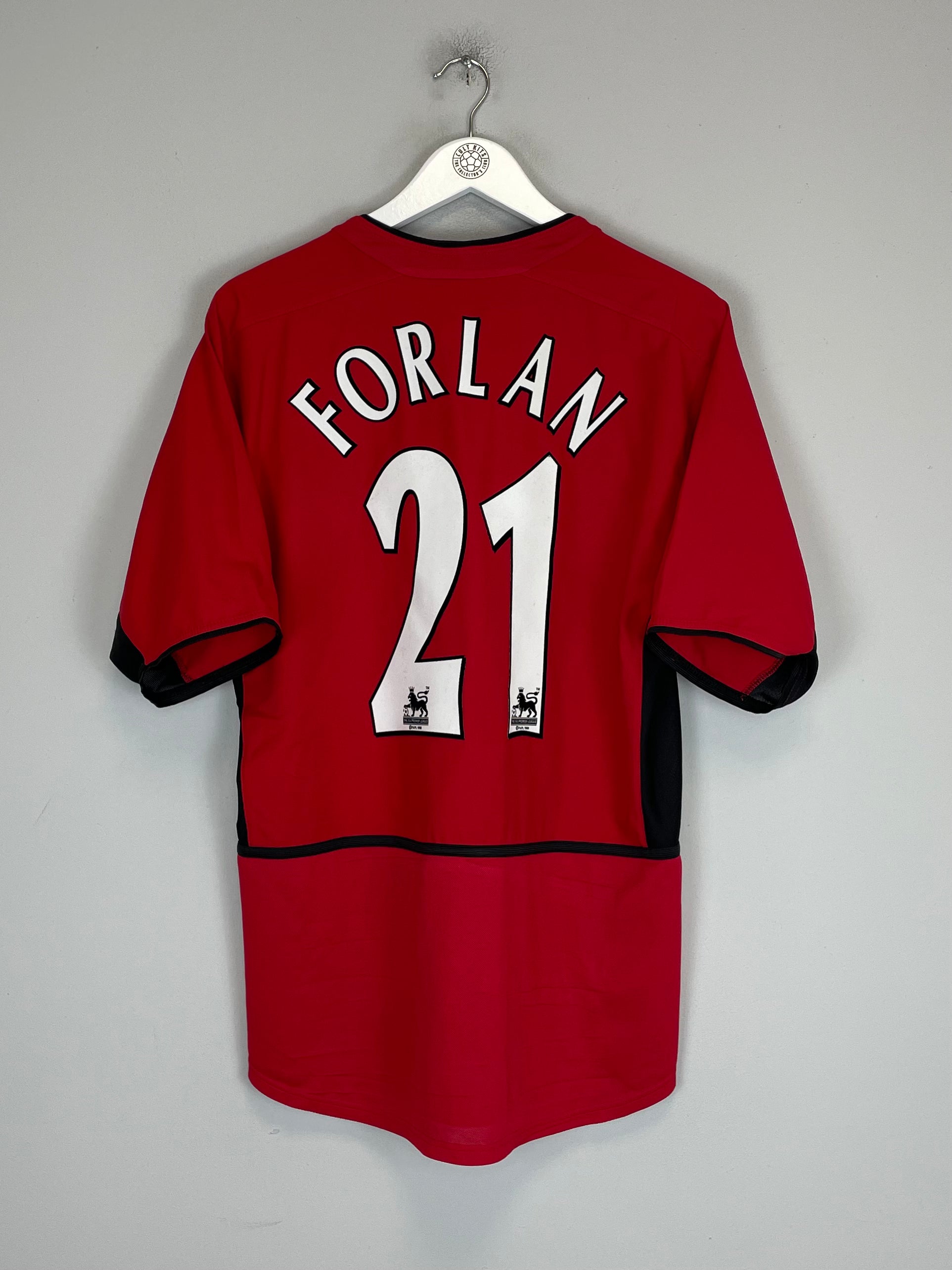 Shop 2002/04 MANCHESTER UNITED FORLAN #21 HOME SHIRT (M) NIKE, classic football shirts, vintage football shirts & retro soccer jerseys at Cult Kits