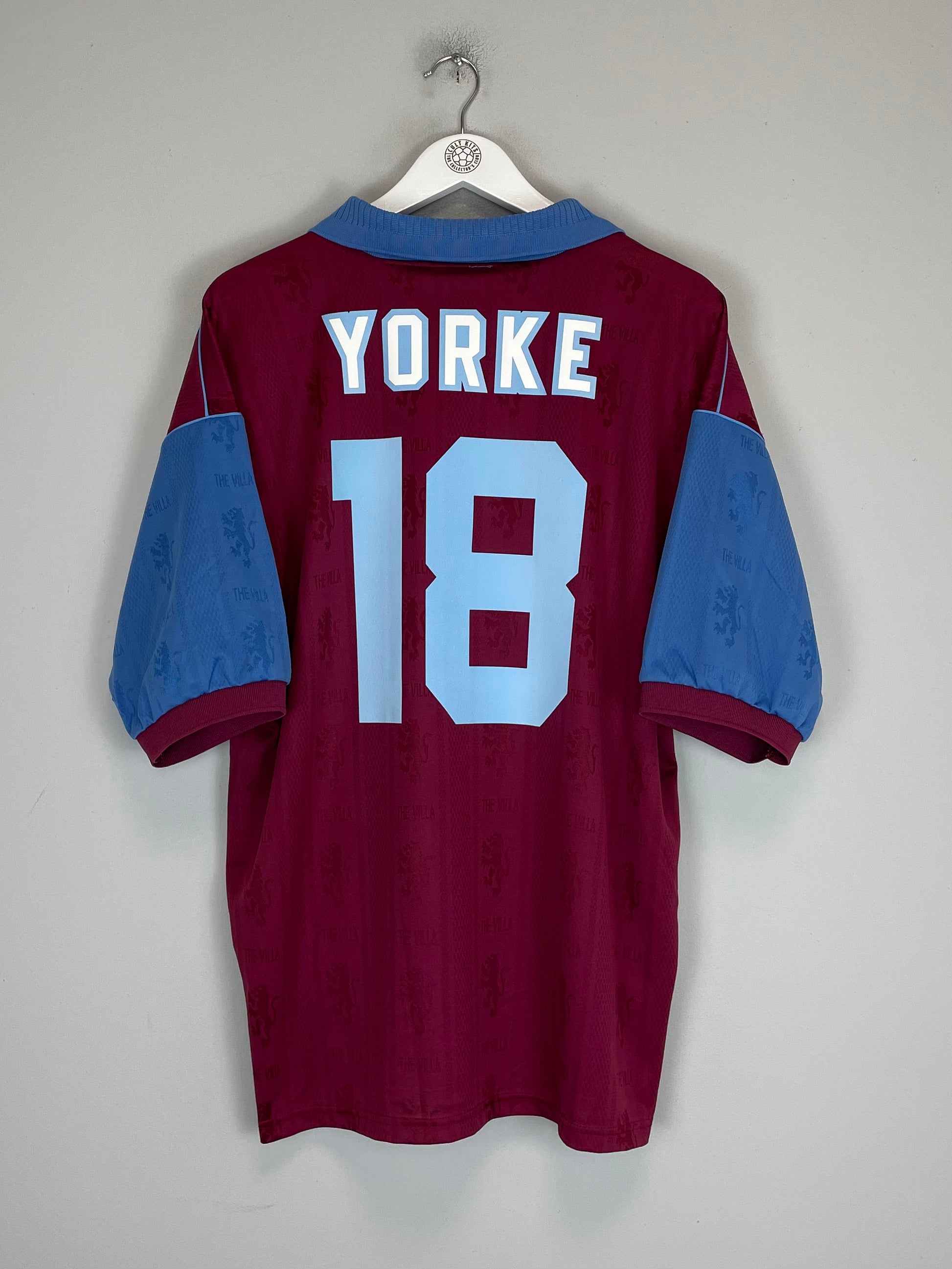 Shop 1995/97 ASTON VILLA YORKE #18 *MINT* HOME SHIRT (XL) REEBOK, classic football shirts, vintage football shirts & retro soccer jerseys at Cult Kits