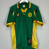 Shop 1998/99 CAMEROON HOME SHIRT (S) PUMA, classic football shirts, vintage football shirts & retro soccer jerseys at Cult Kits