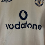 Shop 2001/02 MANCHESTER UNITED BECKHAM #7 AWAY/THIRD SHIRT (M) UMBRO, classic football shirts, vintage football shirts & retro soccer jerseys at Cult Kits