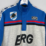 Shop 1990/91 SAMPDORIA 1/4 ZIP (M) ASICS, classic football shirts, vintage football shirts & retro soccer jerseys at Cult Kits