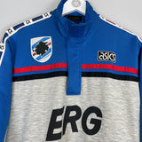 Shop 1990/91 SAMPDORIA 1/4 ZIP (M) ASICS, classic football shirts, vintage football shirts & retro soccer jerseys at Cult Kits