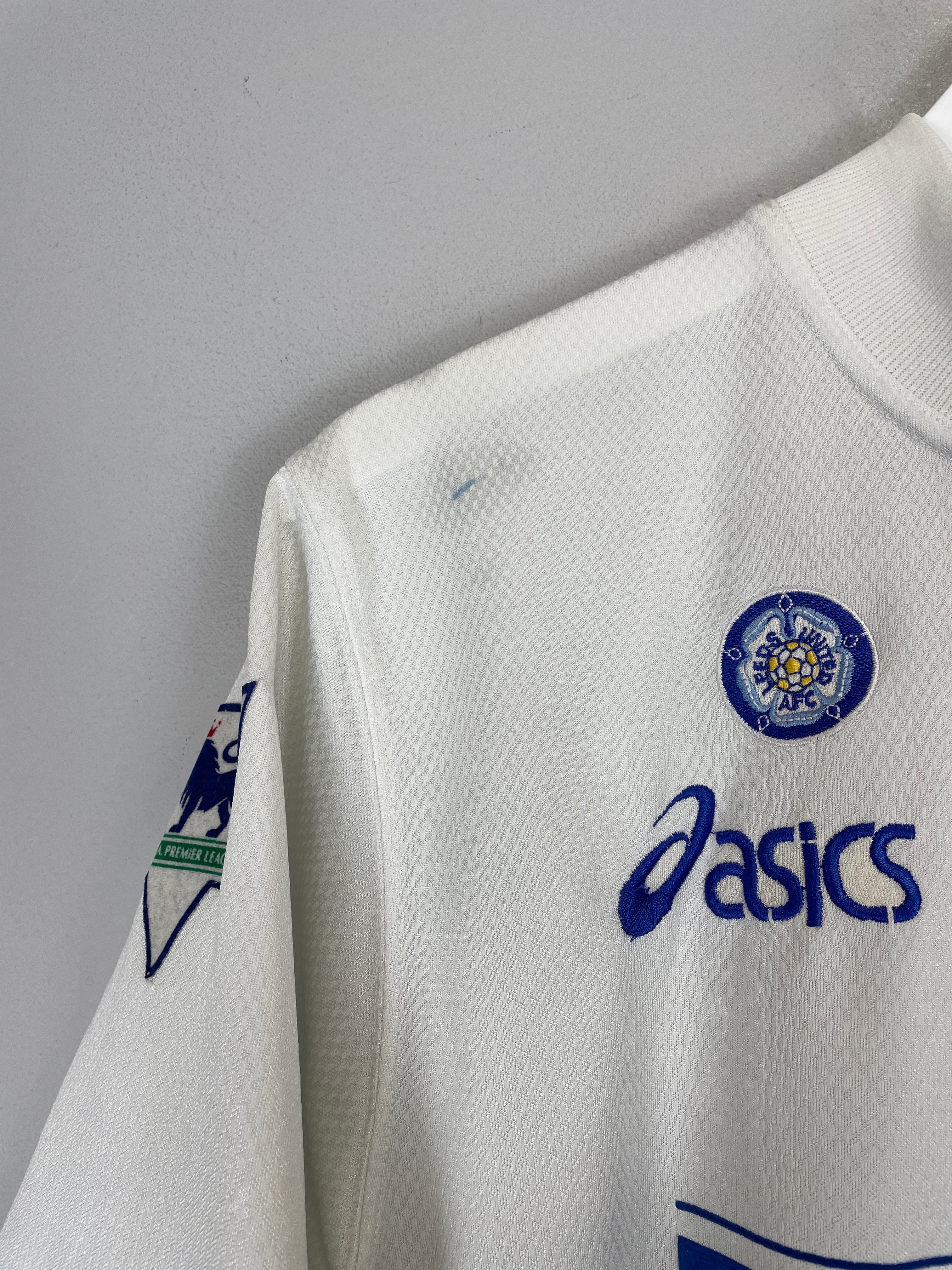 Shop 1995/96 LEEDS UNITED YEBOAH #21 HOME SHIRT (M) ASICS, classic football shirts, vintage football shirts & retro soccer jerseys at Cult Kits