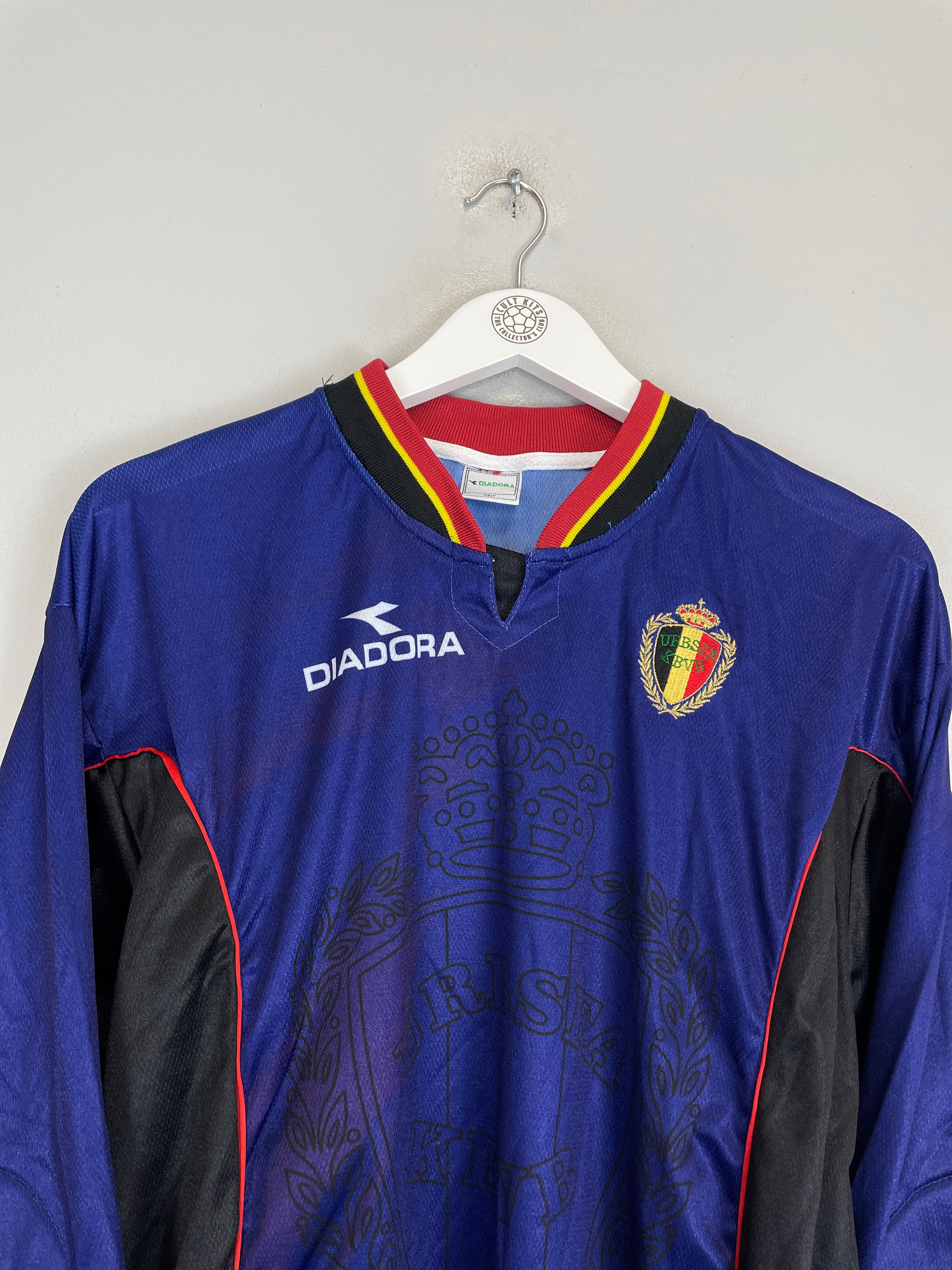 Shop 1998/99 BELGIUM GK SHIRT (M) DIADORA, classic football shirts, vintage football shirts & retro soccer jerseys at Cult Kits