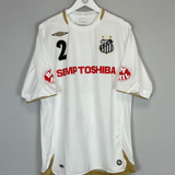 Shop 2007/08 SANTOS #2 HOME SHIRT (XL) UMBRO, classic football shirts, vintage football shirts & retro soccer jerseys at Cult Kits
