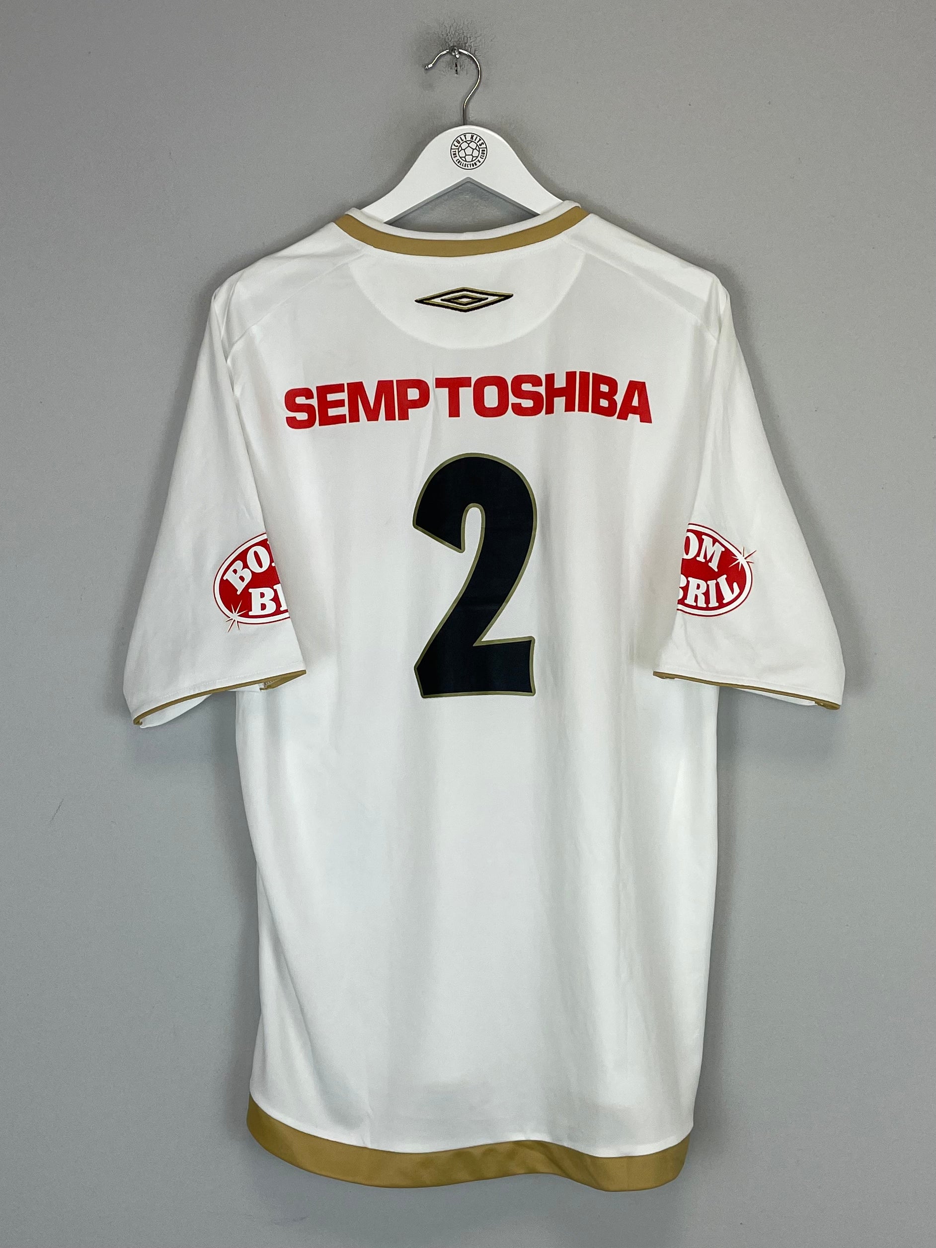 Shop 2007/08 SANTOS #2 HOME SHIRT (XL) UMBRO, classic football shirts, vintage football shirts & retro soccer jerseys at Cult Kits