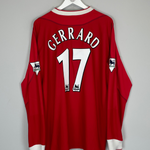 Shop 2002/04 LIVERPOOL GERRARD #17 L/S HOME SHIRT (XL) REEBOK, classic football shirts, vintage football shirts & retro soccer jerseys at Cult Kits
