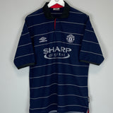 Shop 1999/00 MANCHESTER UNITED KEANE #16 AWAY SHIRT (M) UMBRO, classic football shirts, vintage football shirts & retro soccer jerseys at Cult Kits