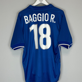 Shop 1997/98 ITALY R.BAGGIO #18 HOME SHIRT (L) NIKE, classic football shirts, vintage football shirts & retro soccer jerseys at Cult Kits