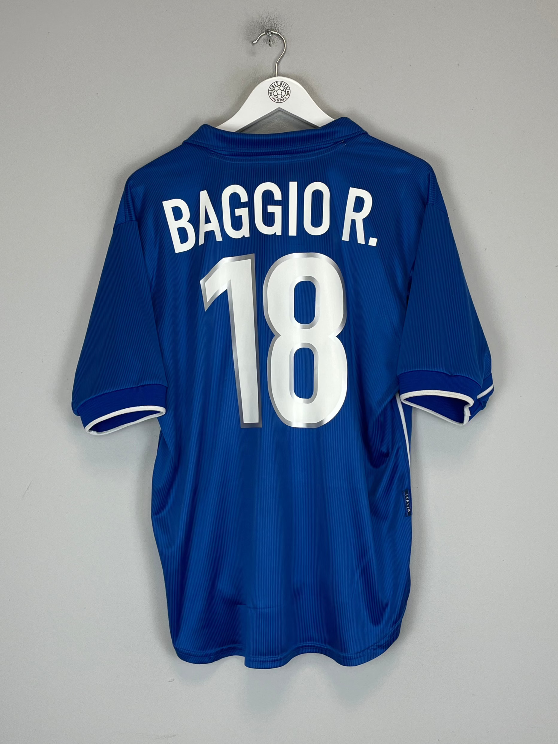 Shop 1997/98 ITALY R.BAGGIO #18 HOME SHIRT (L) NIKE, classic football shirts, vintage football shirts & retro soccer jerseys at Cult Kits