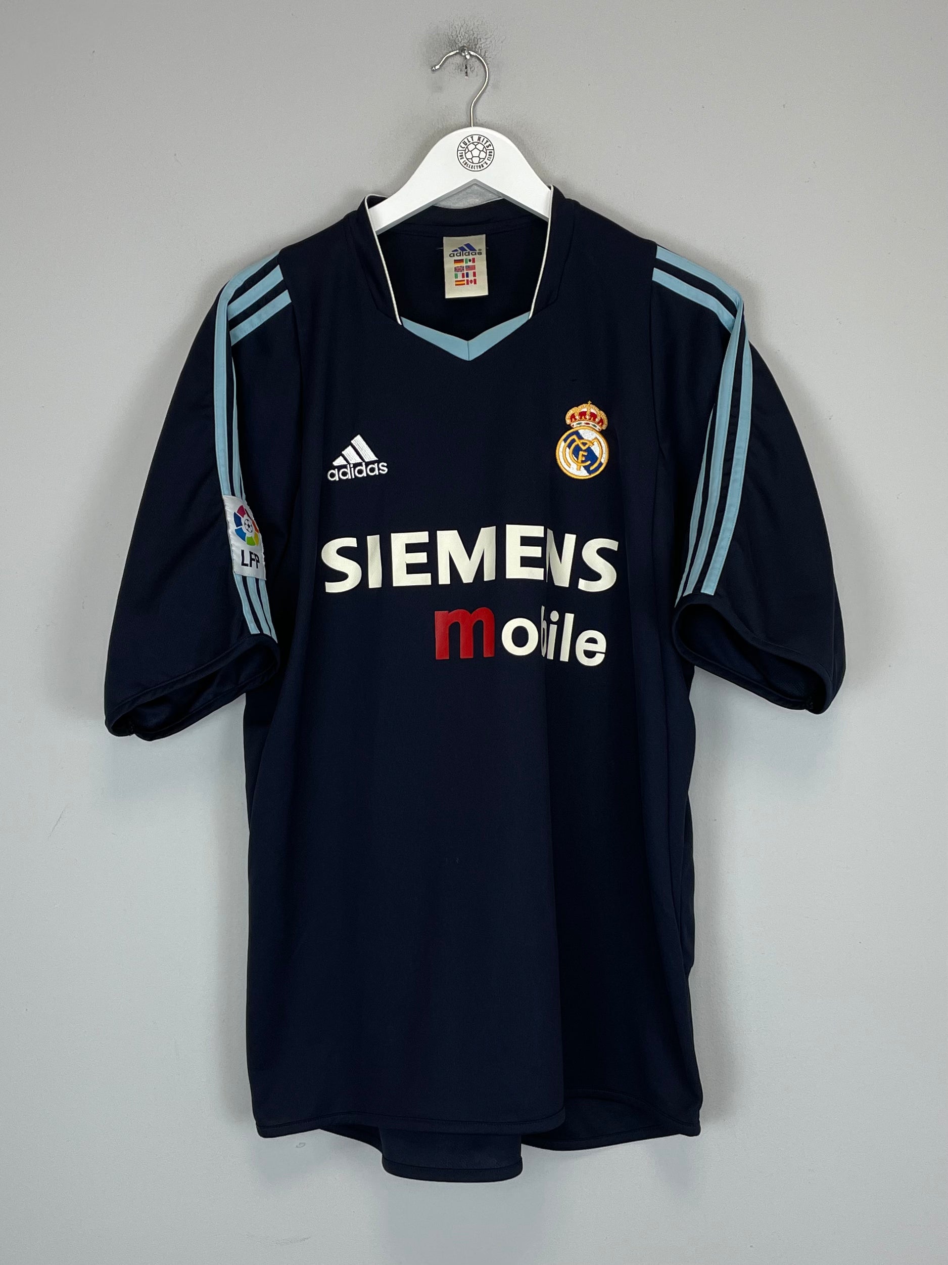 Shop 2003/04 REAL MADRID ZIDANE #5 AWAY SHIRT (XL) ADIDAS, classic football shirts, vintage football shirts & retro soccer jerseys at Cult Kits