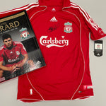 Shop 2007/08 LIVERPOOL GERRARD *LTD EDITION SIGNED* SHIRT (M) ADIDAS, classic football shirts, vintage football shirts & retro soccer jerseys at Cult Kits