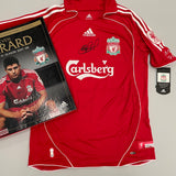 Shop 2007/08 LIVERPOOL GERRARD *LTD EDITION SIGNED* SHIRT (M) ADIDAS, classic football shirts, vintage football shirts & retro soccer jerseys at Cult Kits