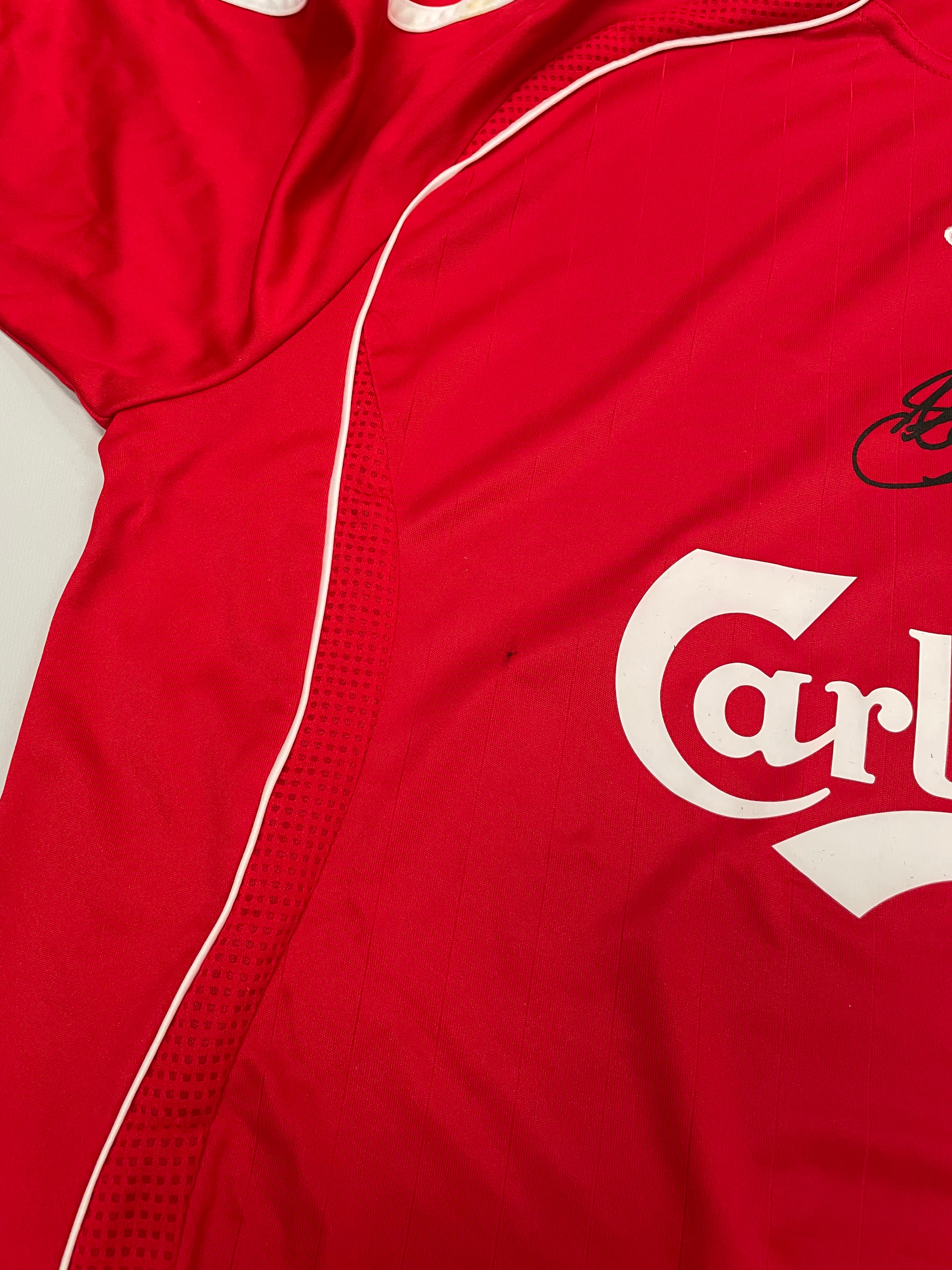 Shop 2007/08 LIVERPOOL GERRARD *LTD EDITION SIGNED* SHIRT (M) ADIDAS, classic football shirts, vintage football shirts & retro soccer jerseys at Cult Kits