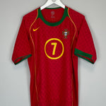 Shop 2004/05 PORTUGAL FIGO #7 HOME SHIRT (M) NIKE, classic football shirts, vintage football shirts & retro soccer jerseys at Cult Kits